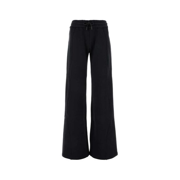 Off White Women Black Cotton Joggers